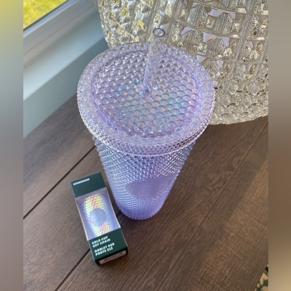 Unicorn Starbucks Iridescent Bling Studded Starbucks Venti Tumbler & Key Chain - Picture 2 of 13